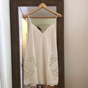 ivory lace mini dress